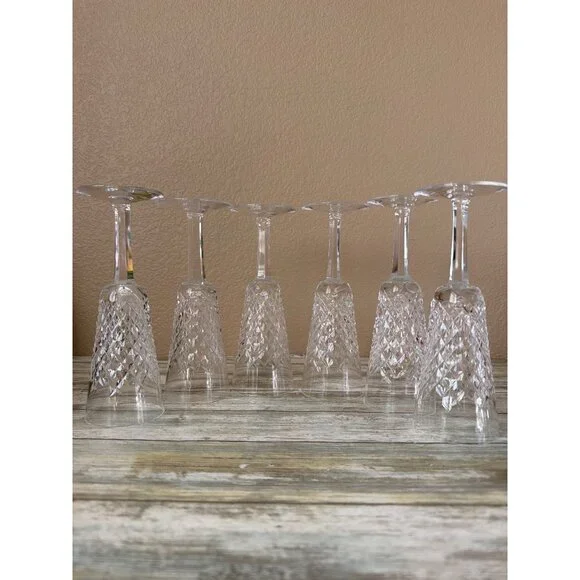 Waterford Alana Champagne Flutes 7.25" Set of  6 1970s–80s Gothic Mark - Picture 4 of 15